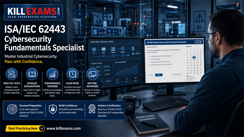 ISA/IEC 62443 Cybersecurity Fundamentals Specialist (Certificate 1) Exam Preparation Guide – Practice Test, Career Opportunities, Salary & Study Tips
