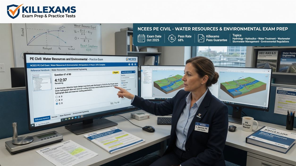 NCEES PE Civil Engineering: Water Resources and Environmental Exam Preparation Guide – Practice Test, Career Opportunities, Salary & Study Tips