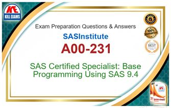 SAS Certified Specialist: Base Programming Practice Test